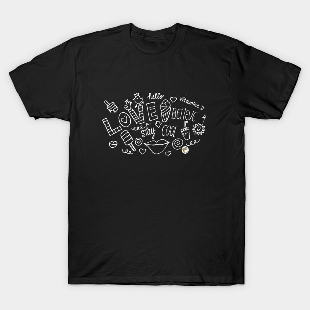 Love, Believe & Stay Cool T-Shirt by Mellowdays